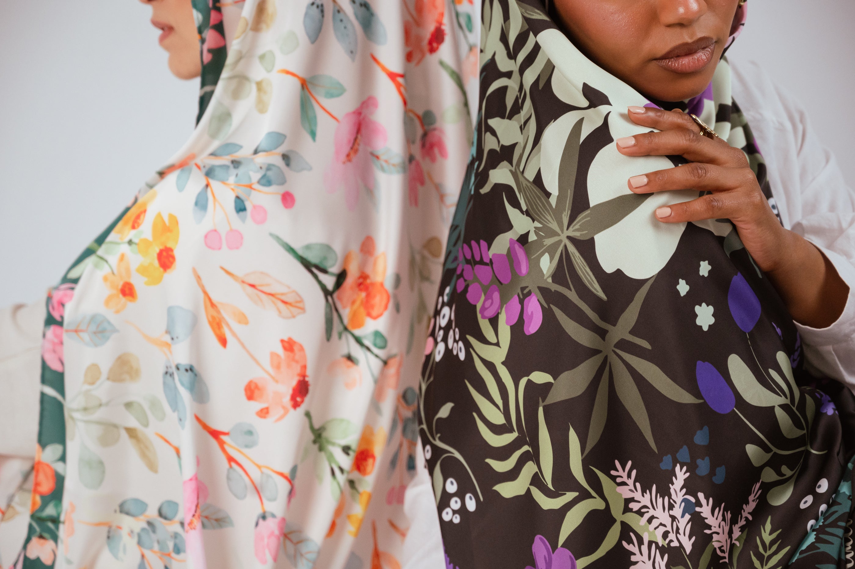 JAIDA chiffon satin and modal cotton hijab fabric comparison guide