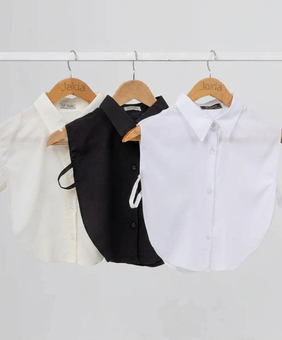 Chemise Collar – Close-up of cotton texture and buttons
