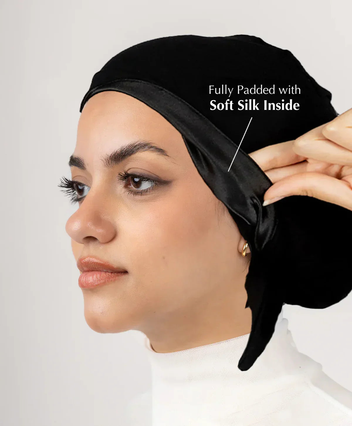 Non-slip hijab styling with JAIDA Inner Silk Under-scarf and undercap