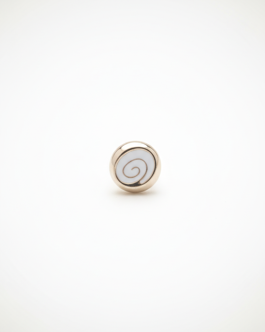 Ivory Spiral (White/Gold) - Hijab Magnet