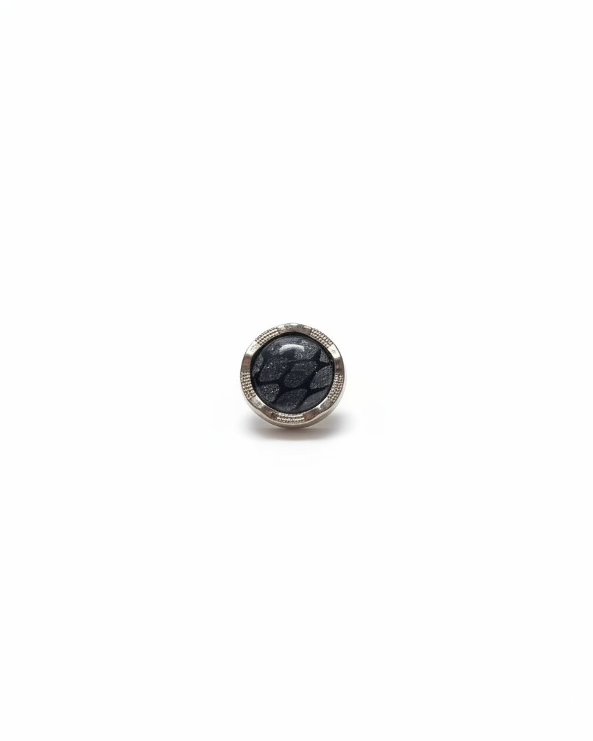 Noir Serpent (Textured Black/Silver) - Hijab Magnet