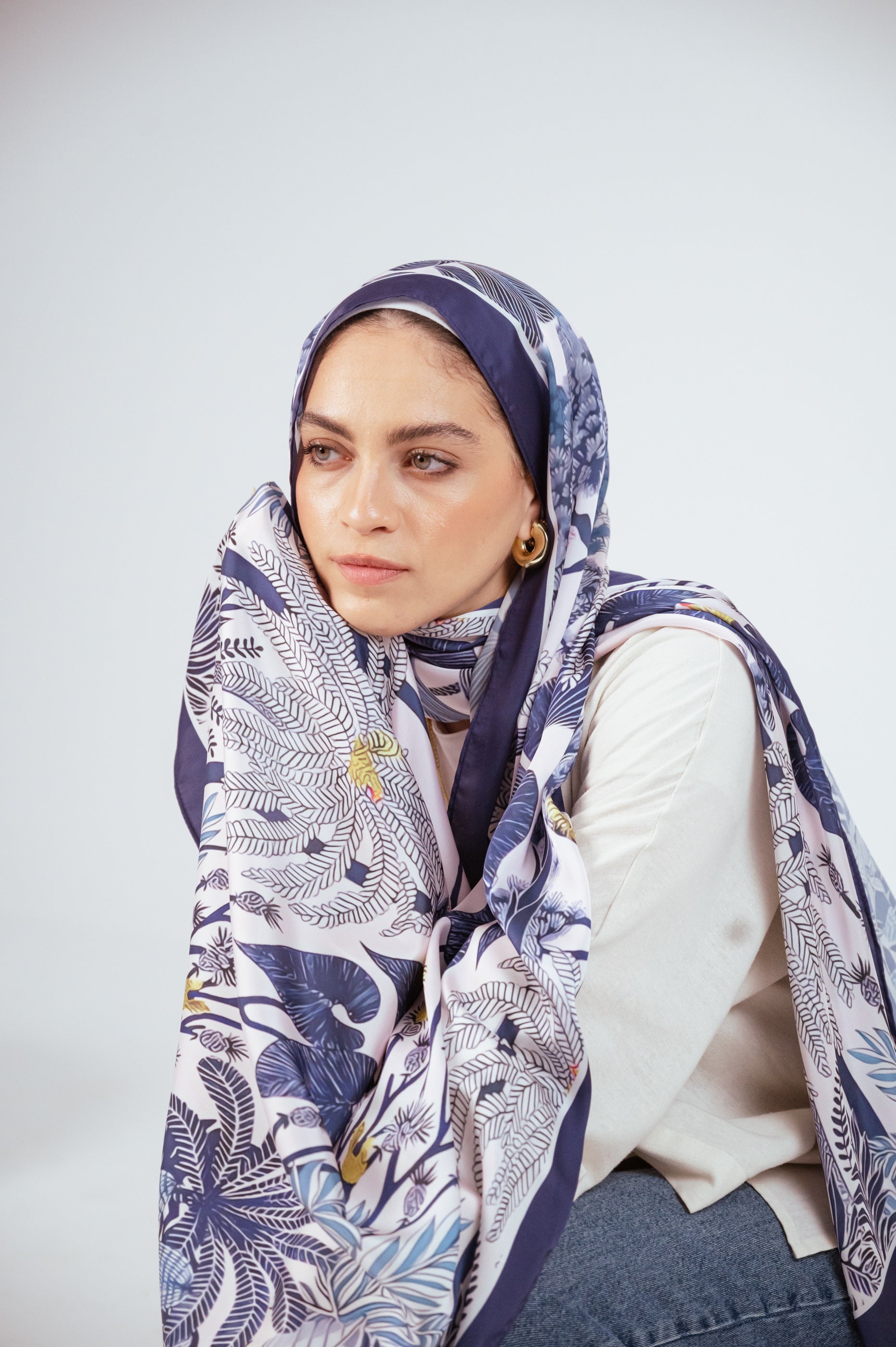 Full-length view of Moonlight Oasis Satin Edition styled casually